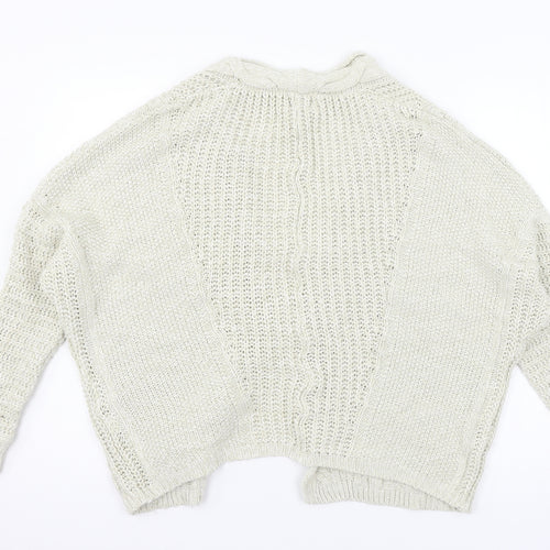 River Island Womens Ivory  Knit Cardigan Jumper Size 6
