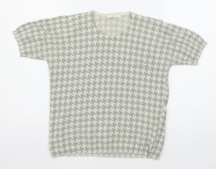 Marks and Spencer Womens Grey Knit Basic T-Shirt Size 14