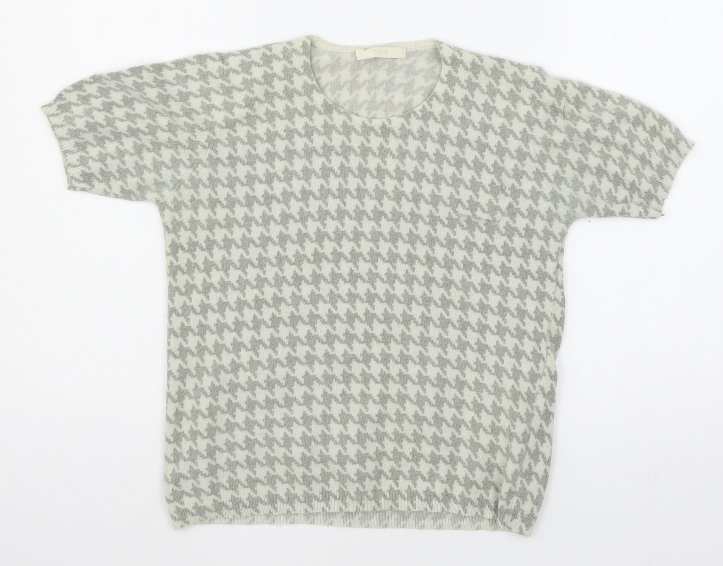 Marks and Spencer Womens Grey  Knit Basic T-Shirt Size 14