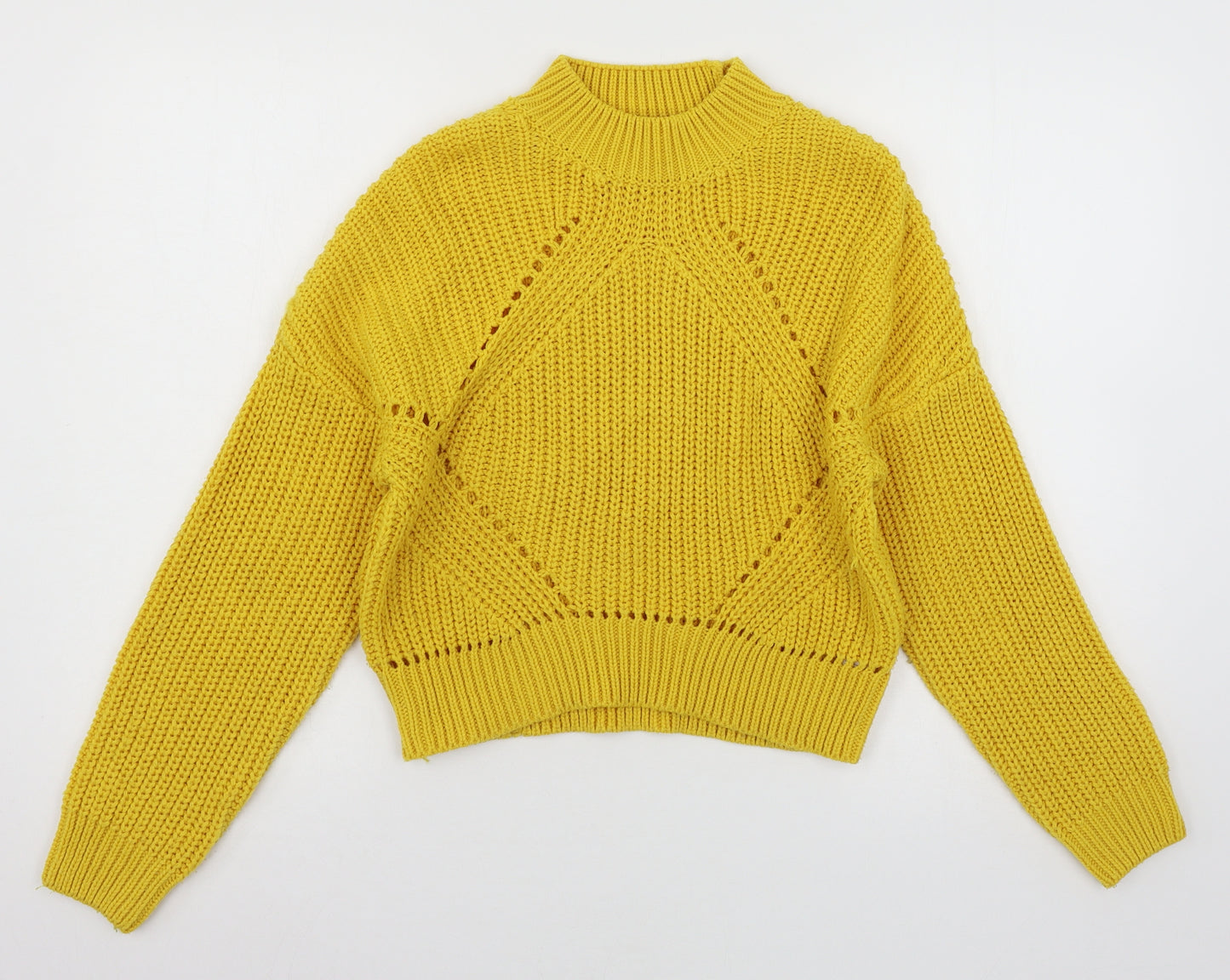 New Look Girls Yellow  Knit Pullover Jumper Size 14-15 Years