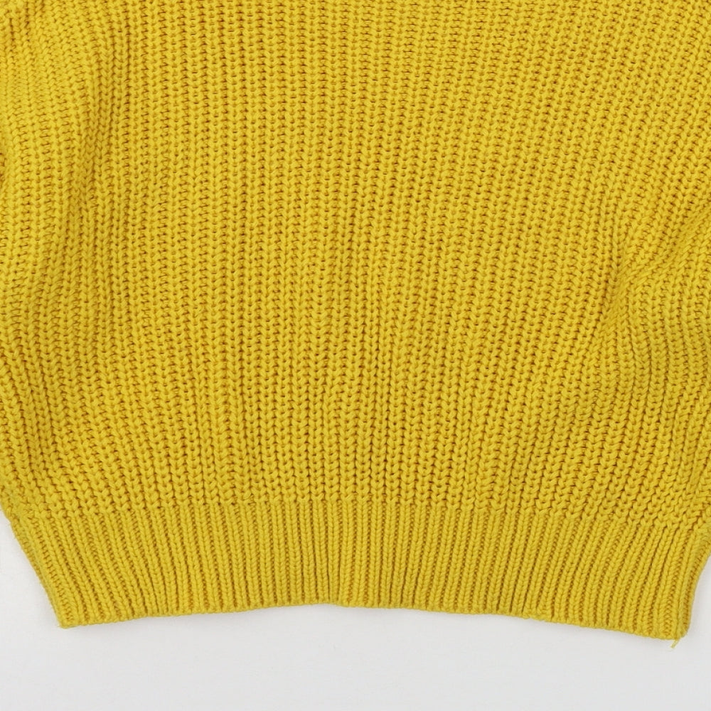 New Look Girls Yellow  Knit Pullover Jumper Size 14-15 Years