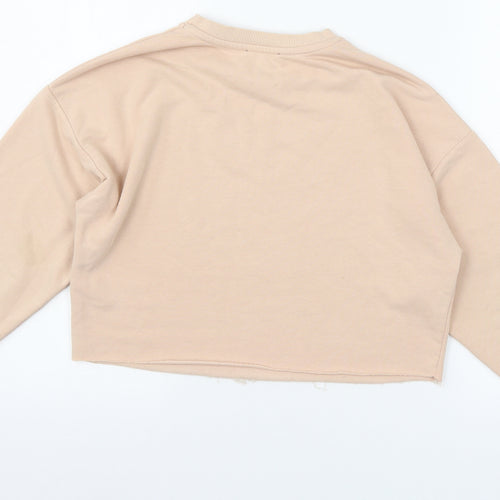 New Look Girls Pink  Jersey Pullover Sweatshirt Size 10-11 Years