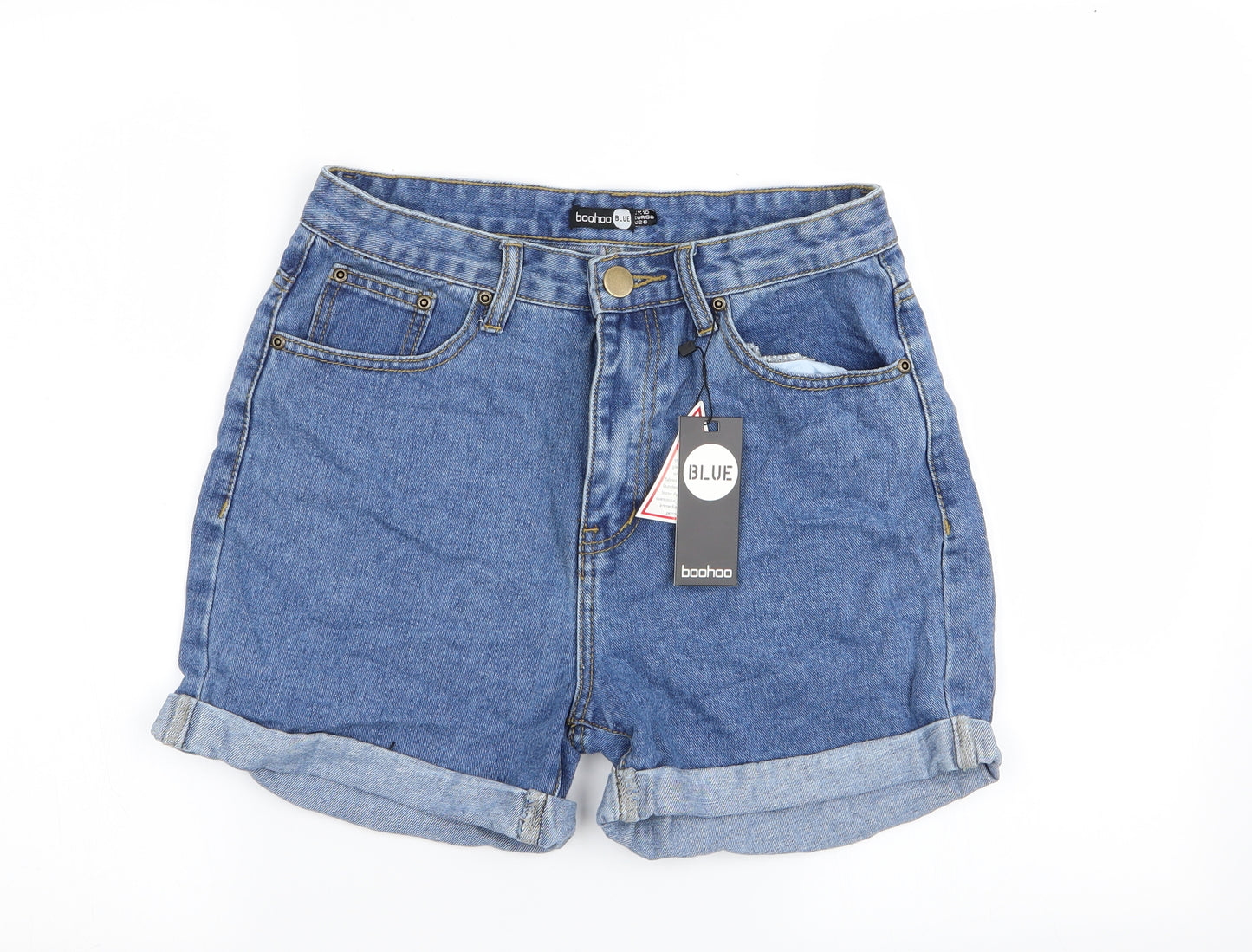 Boohoo Womens Blue   Hot Pants Shorts Size 10