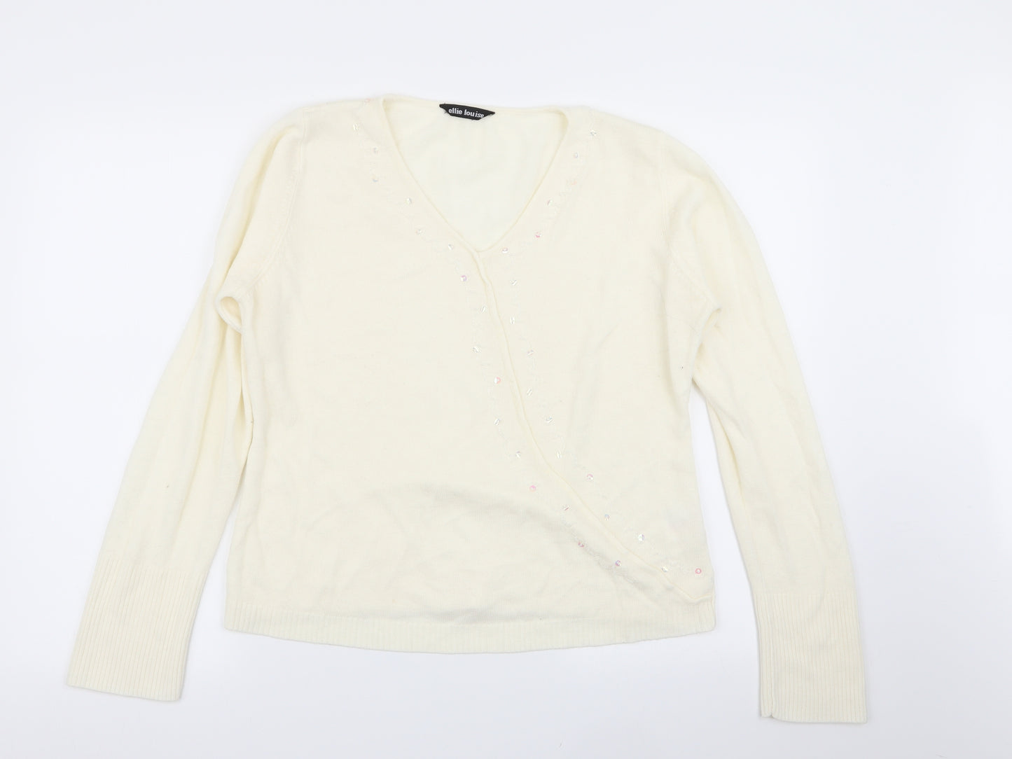 ellie louise Womens Ivory   Pullover Jumper Size 2XL