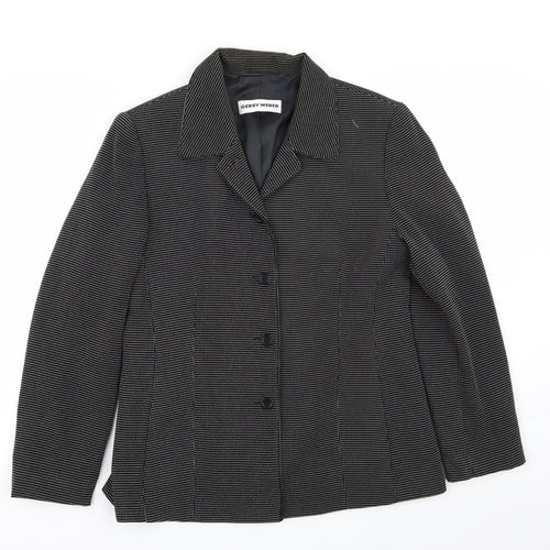 gerry webber Womens Black Polka Dot  Jacket Blazer Size 10