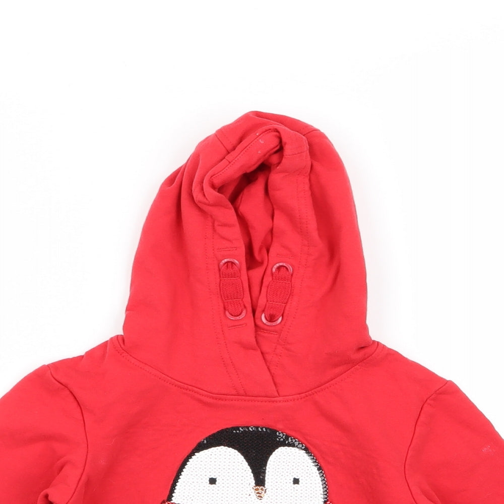 bluezoo Girls Red   Pullover Jumper Size 12-18 Months