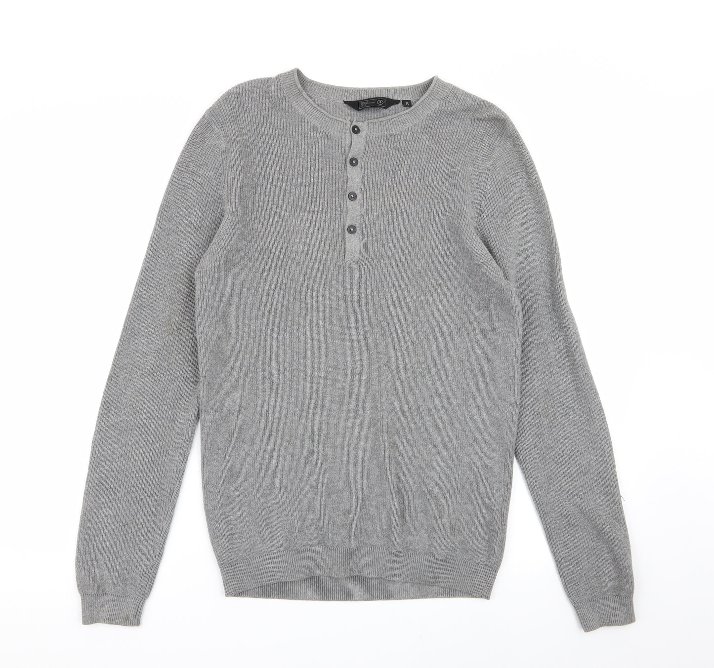 DNM Dissident Mens Grey   Pullover Jumper Size S