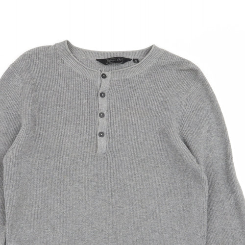 DNM Dissident Mens Grey   Pullover Jumper Size S
