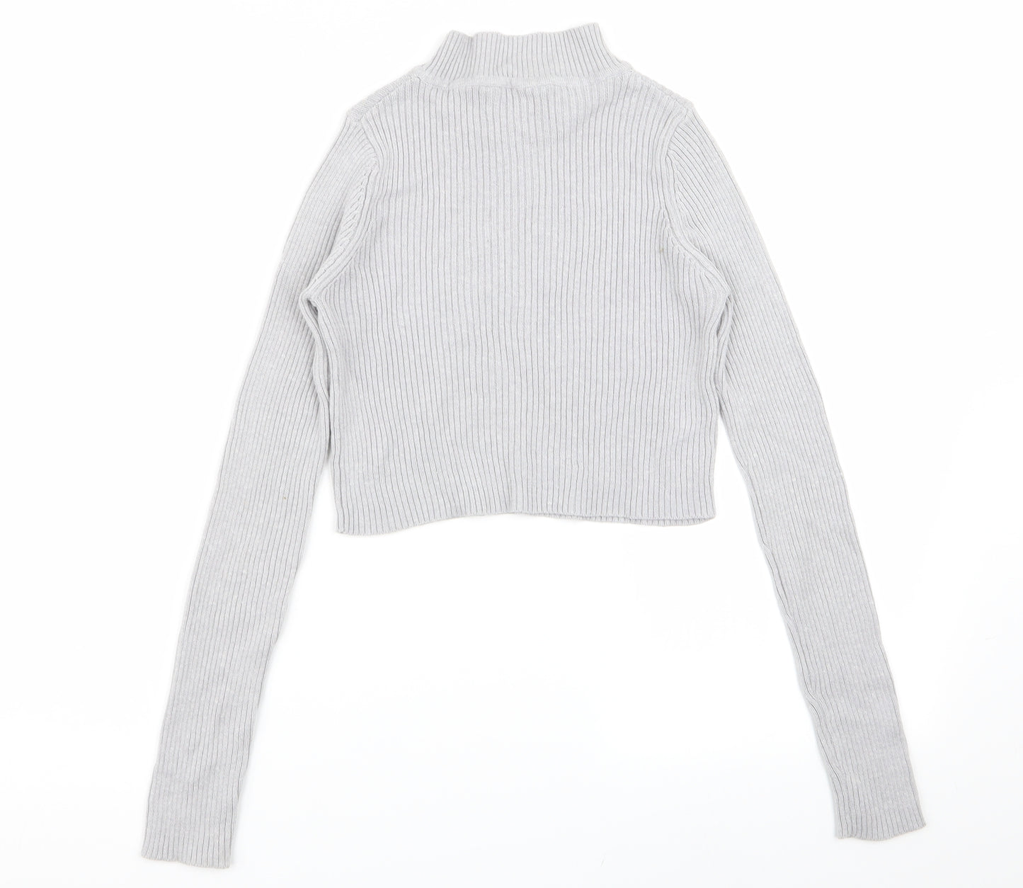 Select Womens Grey   Basic T-Shirt Size 6  - crop top