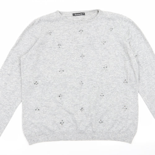 bonmarche Womens Grey   Pullover Jumper Size M