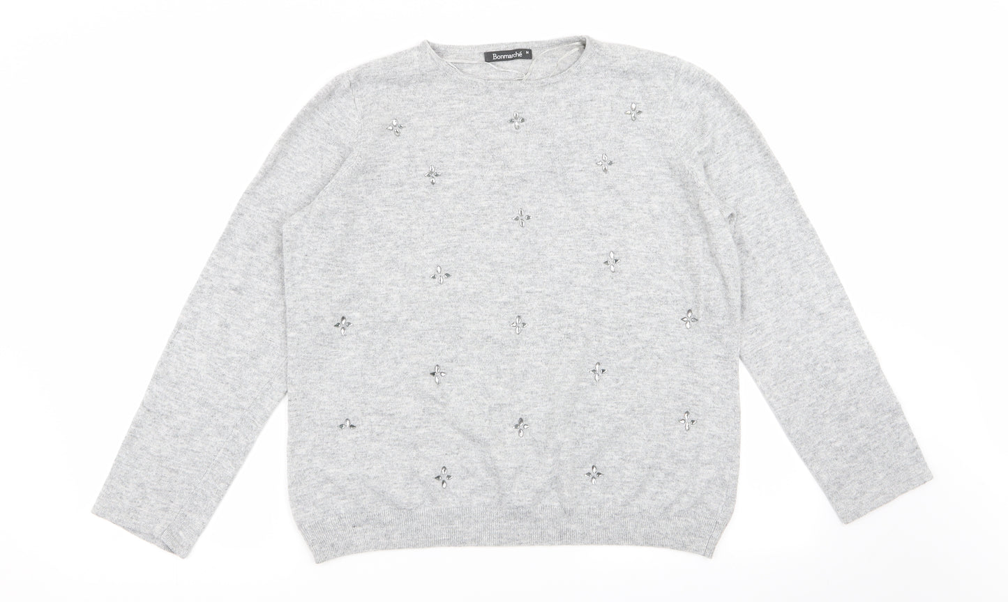 bonmarche Womens Grey   Pullover Jumper Size M