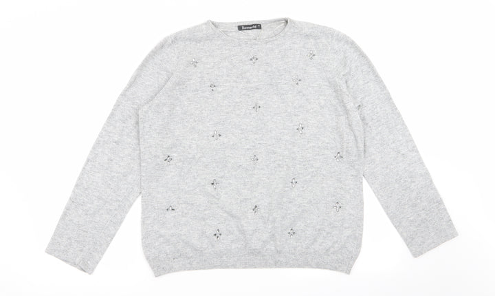 bonmarche Womens Grey   Pullover Jumper Size M
