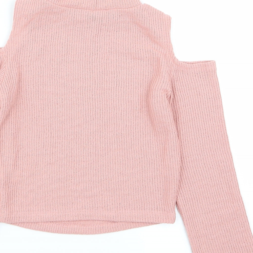 Select Womens Pink   Basic T-Shirt Size 6