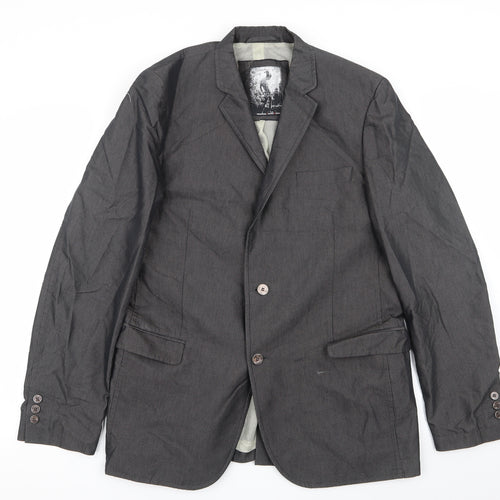 industrial exile system Mens Grey Striped  Jacket Blazer Size 40