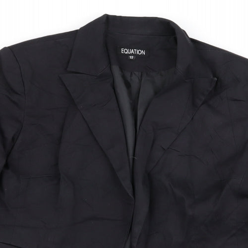 equation Womens Black   Jacket Blazer Size 12