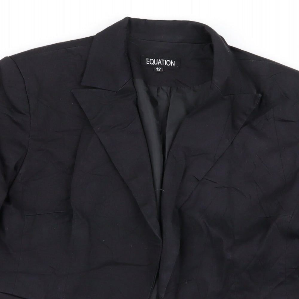 equation Womens Black   Jacket Blazer Size 12