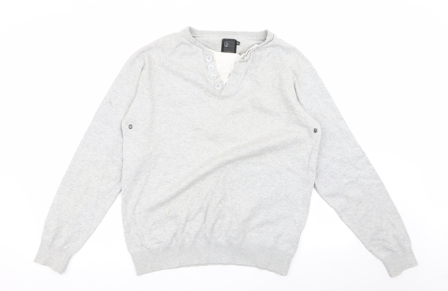 leibreve Mens Grey   Pullover Jumper Size XL