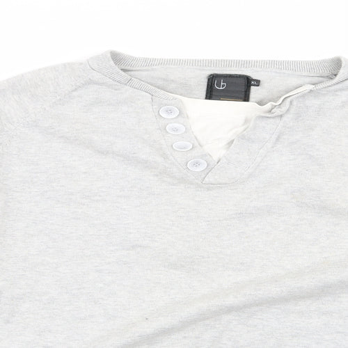 leibreve Mens Grey   Pullover Jumper Size XL