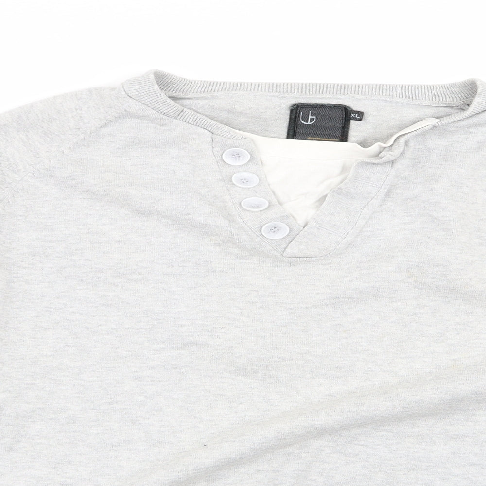 leibreve Mens Grey   Pullover Jumper Size XL