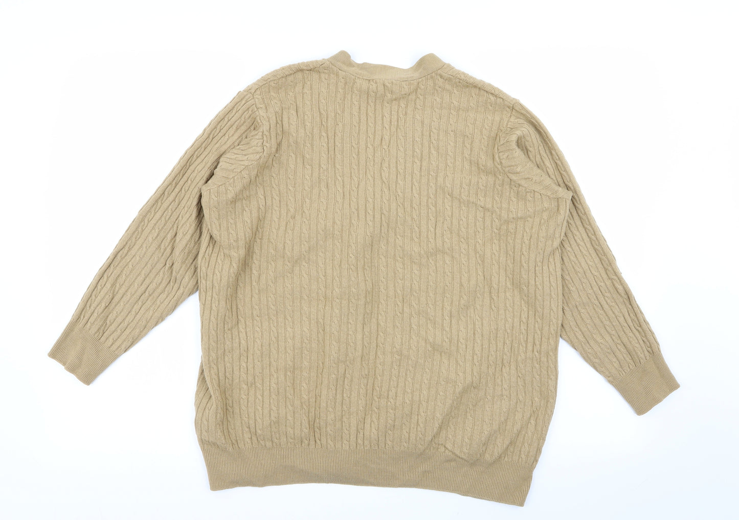 st michael Womens Beige Geometric  Cardigan Jumper Size 18