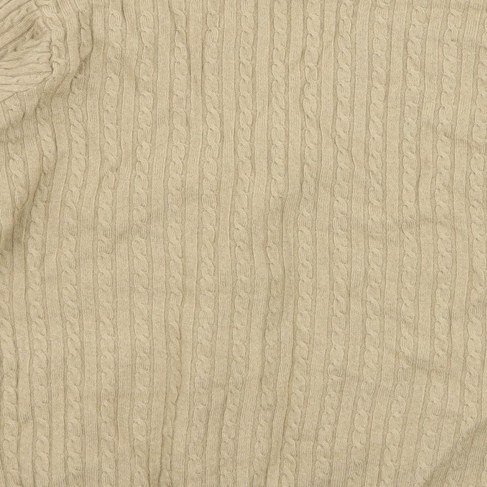 st michael Womens Beige Geometric  Cardigan Jumper Size 18
