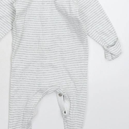 Marks and Spencer Baby White Striped  Babygrow One-Piece Size 3-6 Months