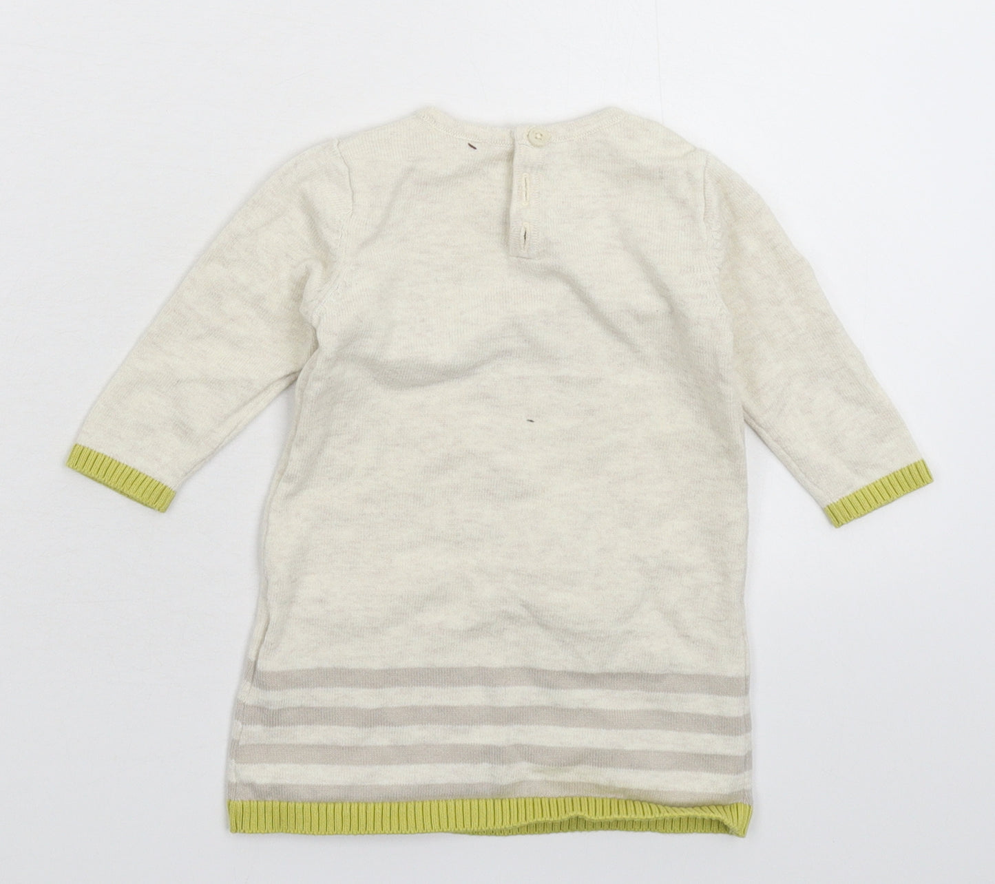 Marks and Spencer Girls Grey  Knit Jumper Dress  Size 3-6 Months