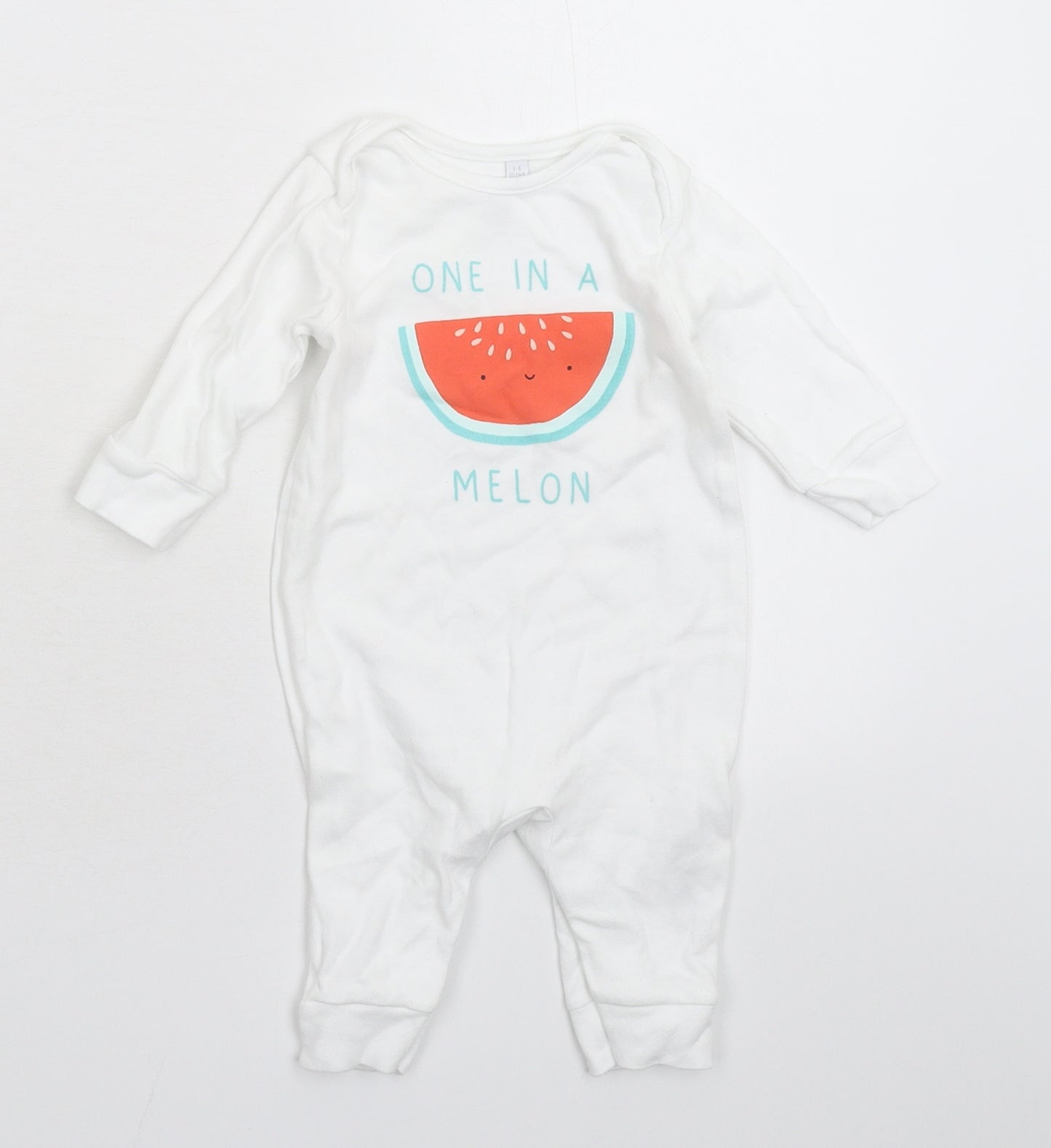 Bluezoo Baby White   Babygrow One-Piece Size 3-6 Months