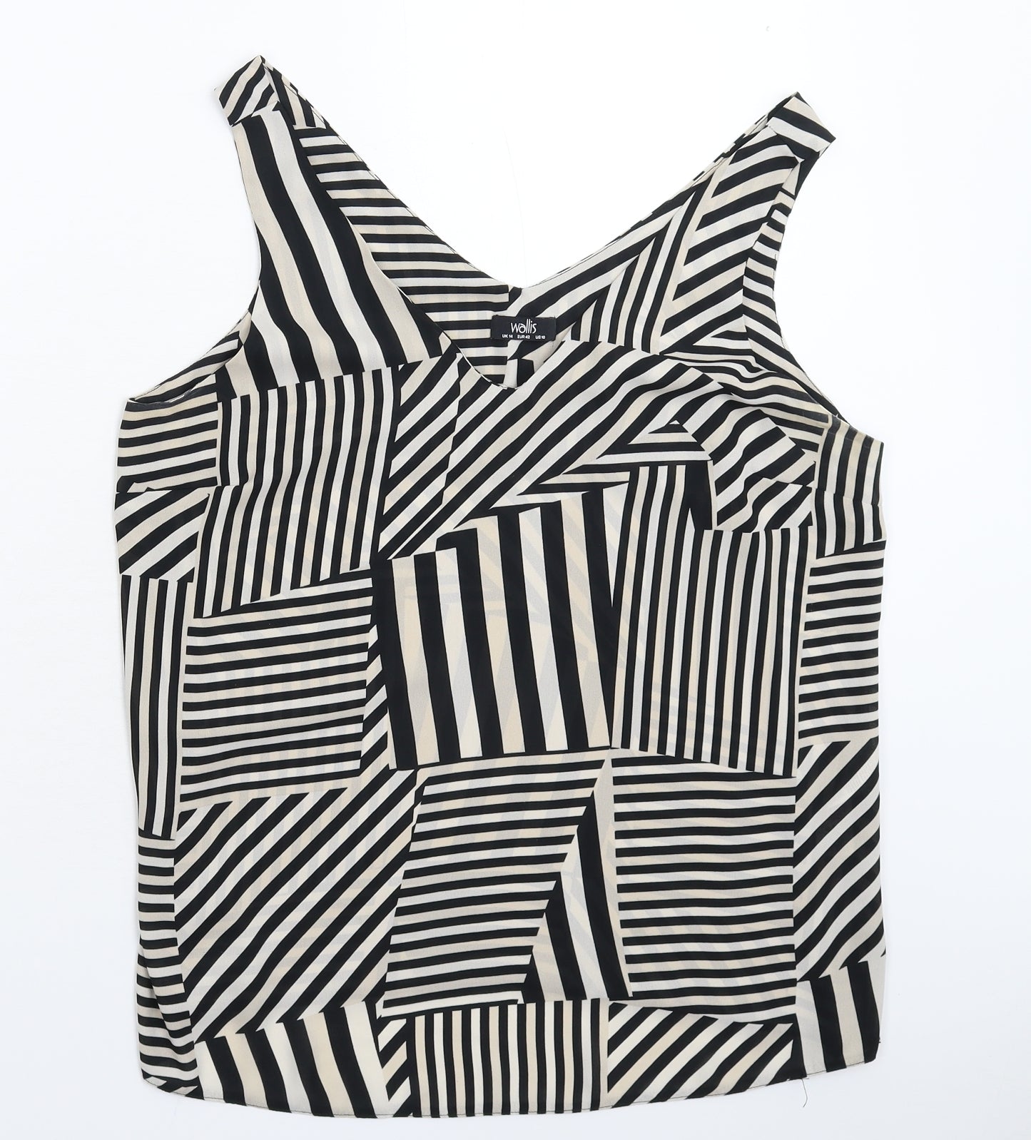 Wallis Womens Multicoloured Geometric  Basic Tank Size 14