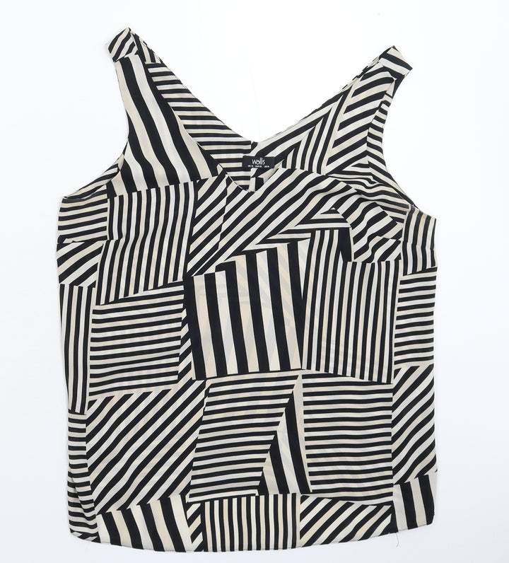 Wallis Womens Multicoloured Geometric  Basic Tank Size 14