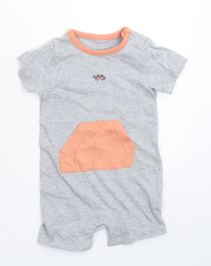Marks and Spencer Baby Grey Babygrow One-Piece Size 3-6 Months