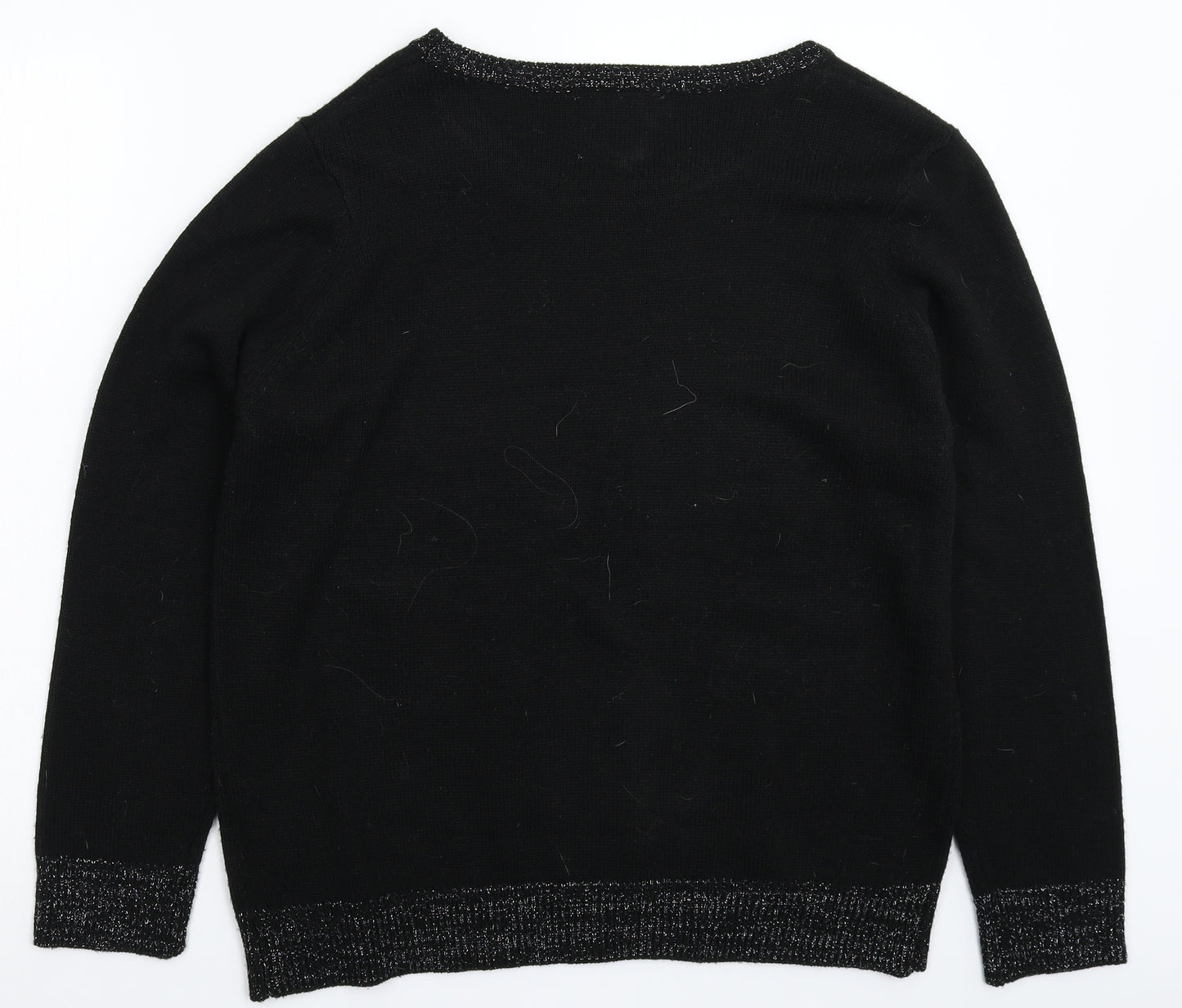 I Love My C Womens Black  Knit Pullover Jumper Size L  - Christmas
