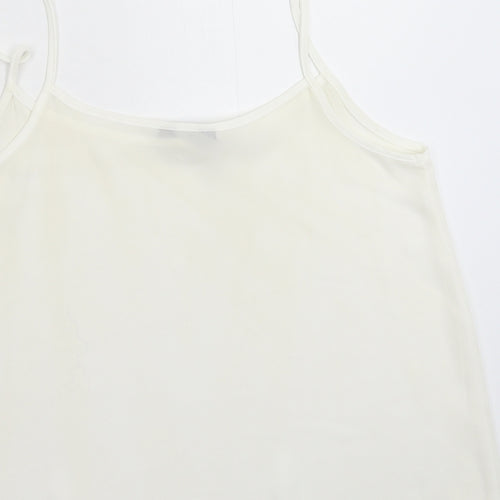 New Look Womens White   Basic Tank Size 14
