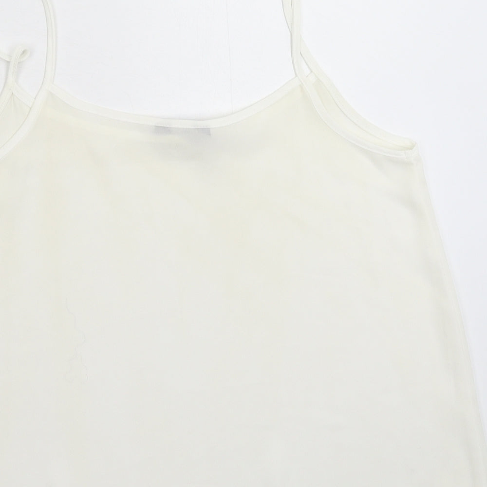 New Look Womens White   Basic Tank Size 14