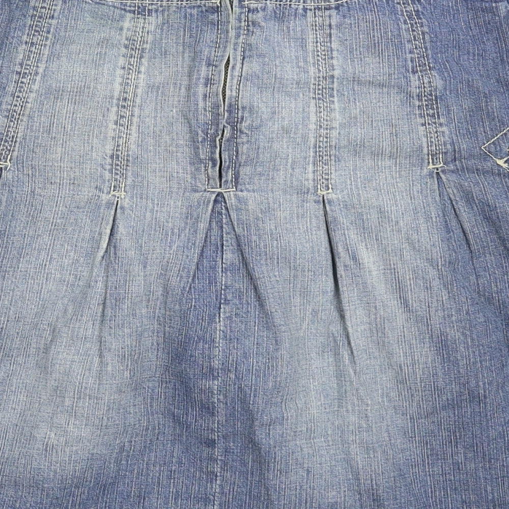 H&M Girls Blue  Denim Flare Skirt Size 11-12 Years