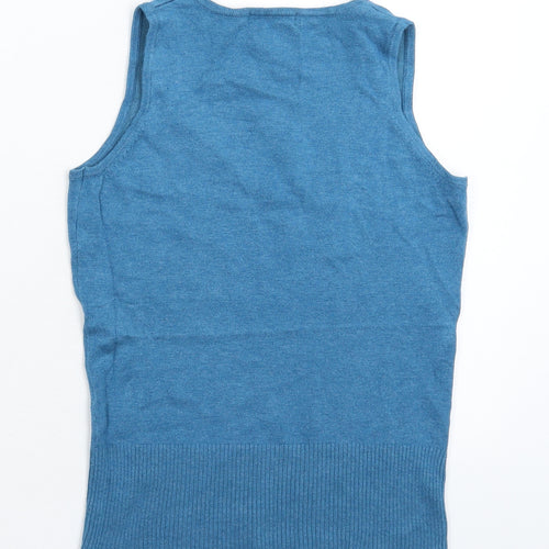 Atmosp Womens Blue  Knit Basic Tank Size 8