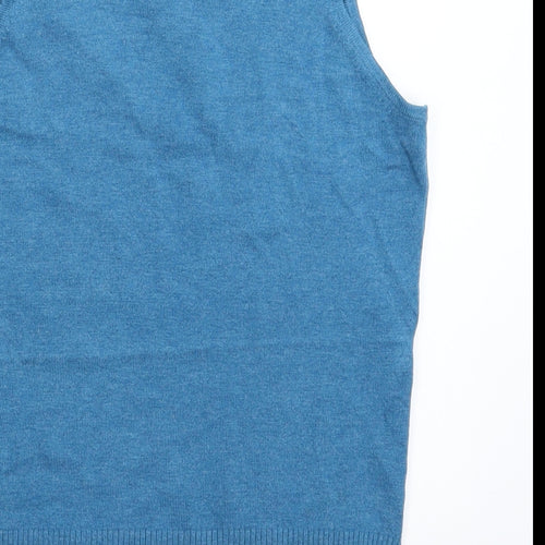 Atmosp Womens Blue  Knit Basic Tank Size 8