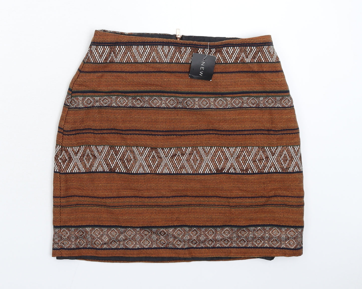 New Look Womens Multicoloured Geometric  Mini Skirt Size 8
