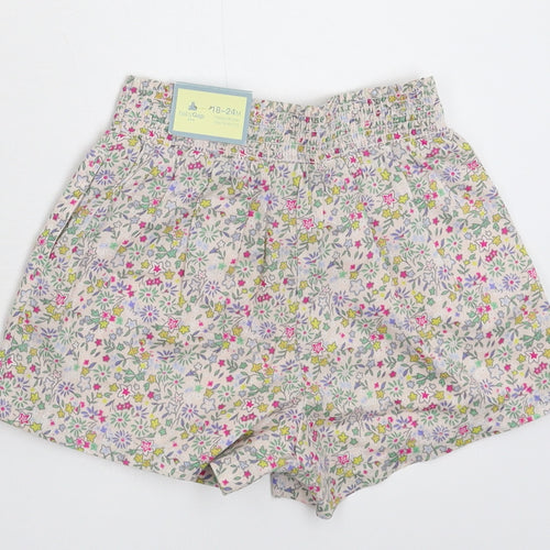 Gap Baby Grey Floral  Cropped Trousers Size 18-24 Months  - Shorts