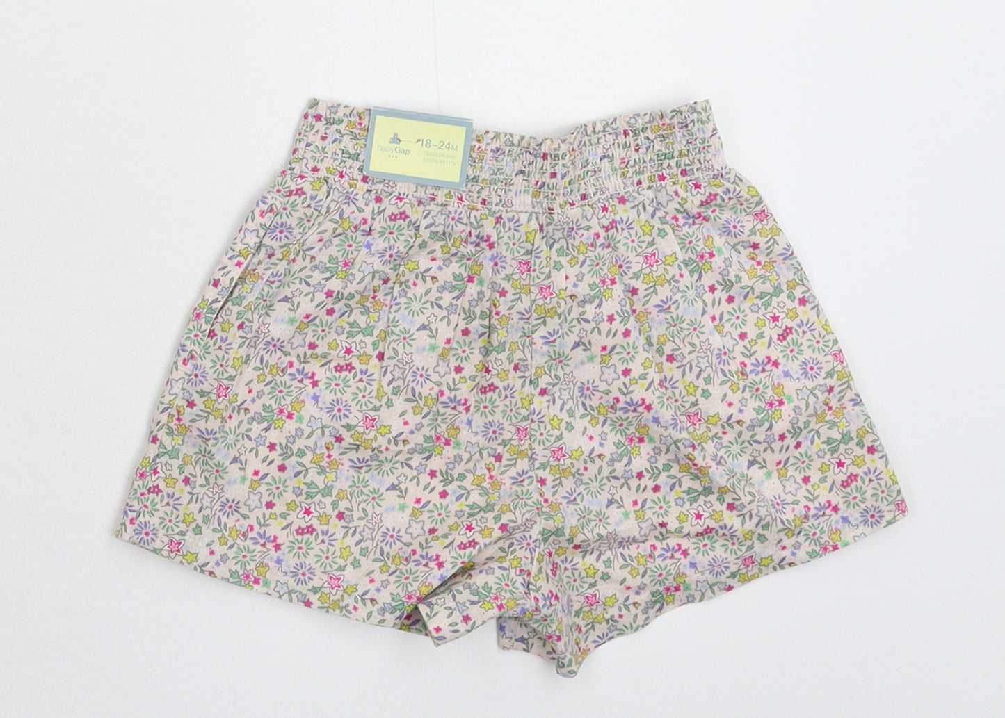 Gap Baby Grey Floral  Cropped Trousers Size 18-24 Months  - Shorts