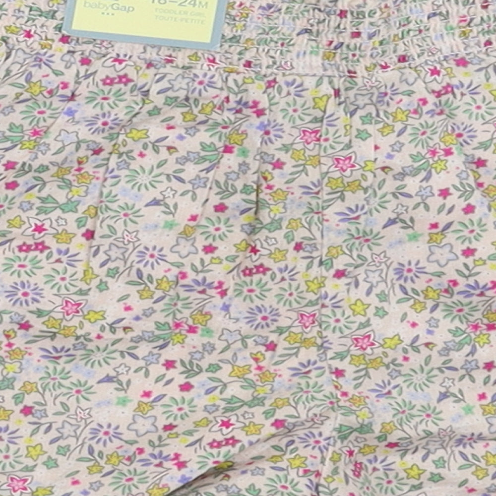Gap Baby Grey Floral  Cropped Trousers Size 18-24 Months  - Shorts