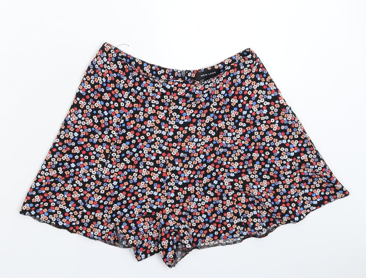 New Look Womens Multicoloured Floral Hot Pants Shorts Size 6