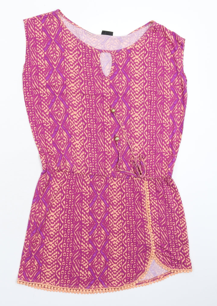 LASCANA Womens Pink Geometric Basic Tank Size 8
