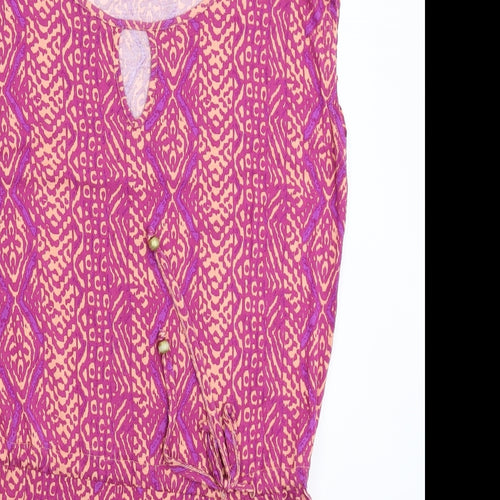 LASCANA Womens Pink Geometric  Basic Tank Size 8