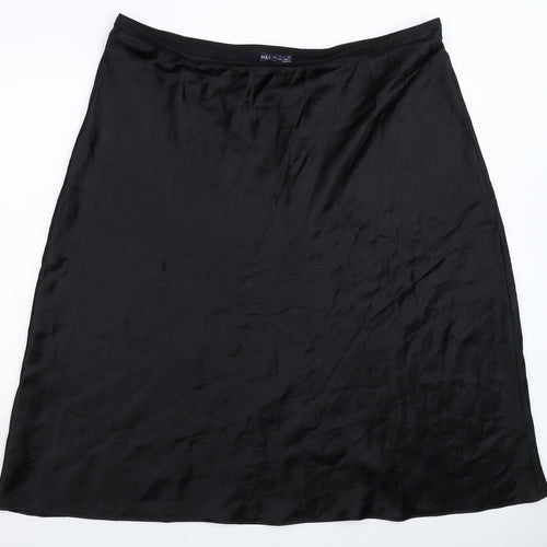 Marks and Spencer Womens Black   A-Line Skirt Size 24