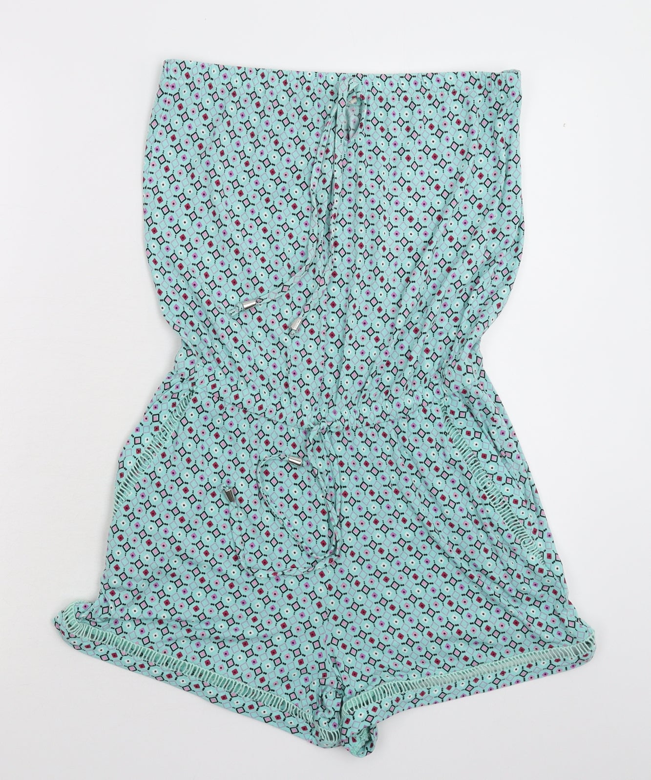 NEXT Womens Green Geometric  Jumpsuit One-Piece Size 8 L3 in