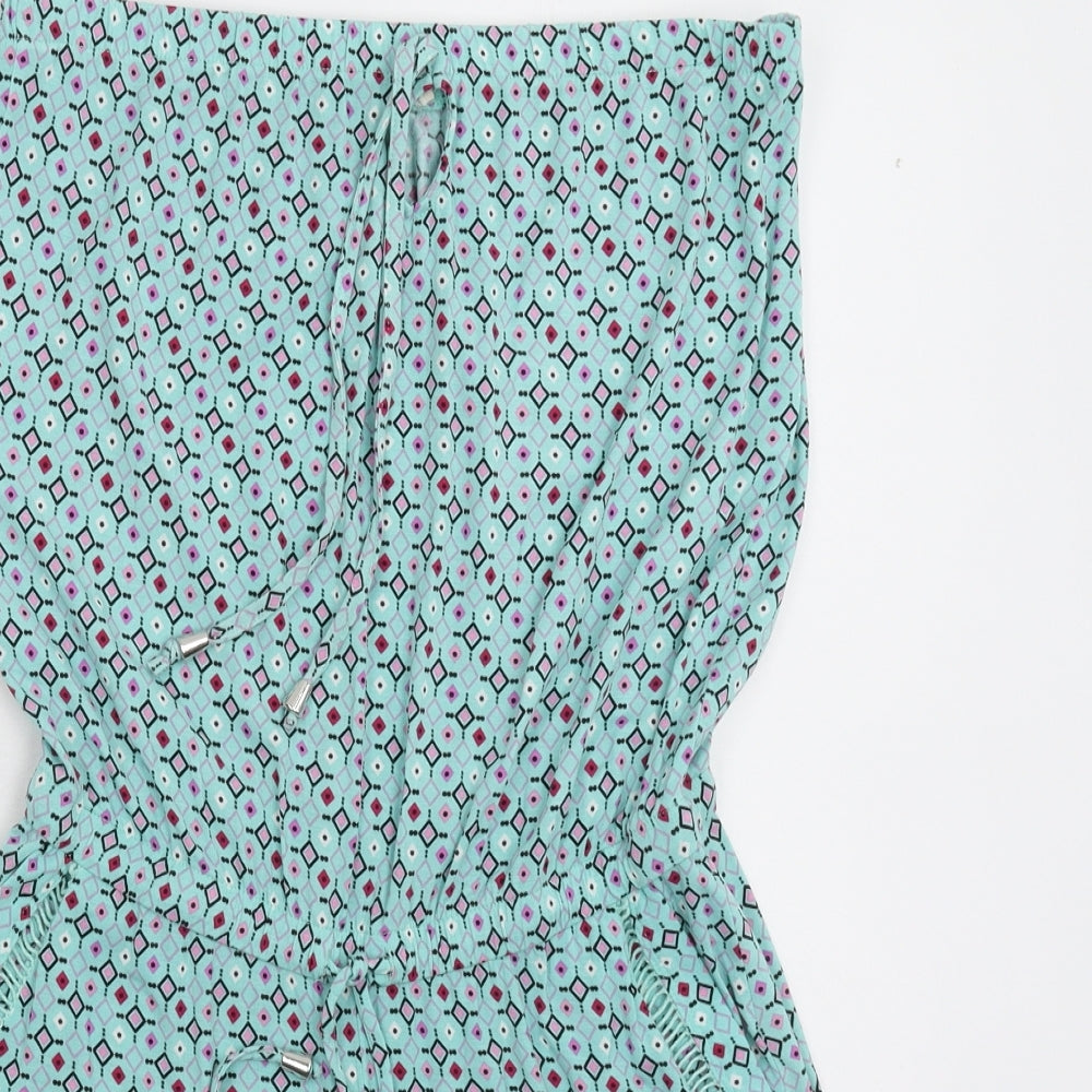 NEXT Womens Green Geometric  Jumpsuit One-Piece Size 8 L3 in