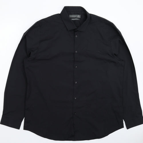 Primark Mens Black    Dress Shirt Size 17.5