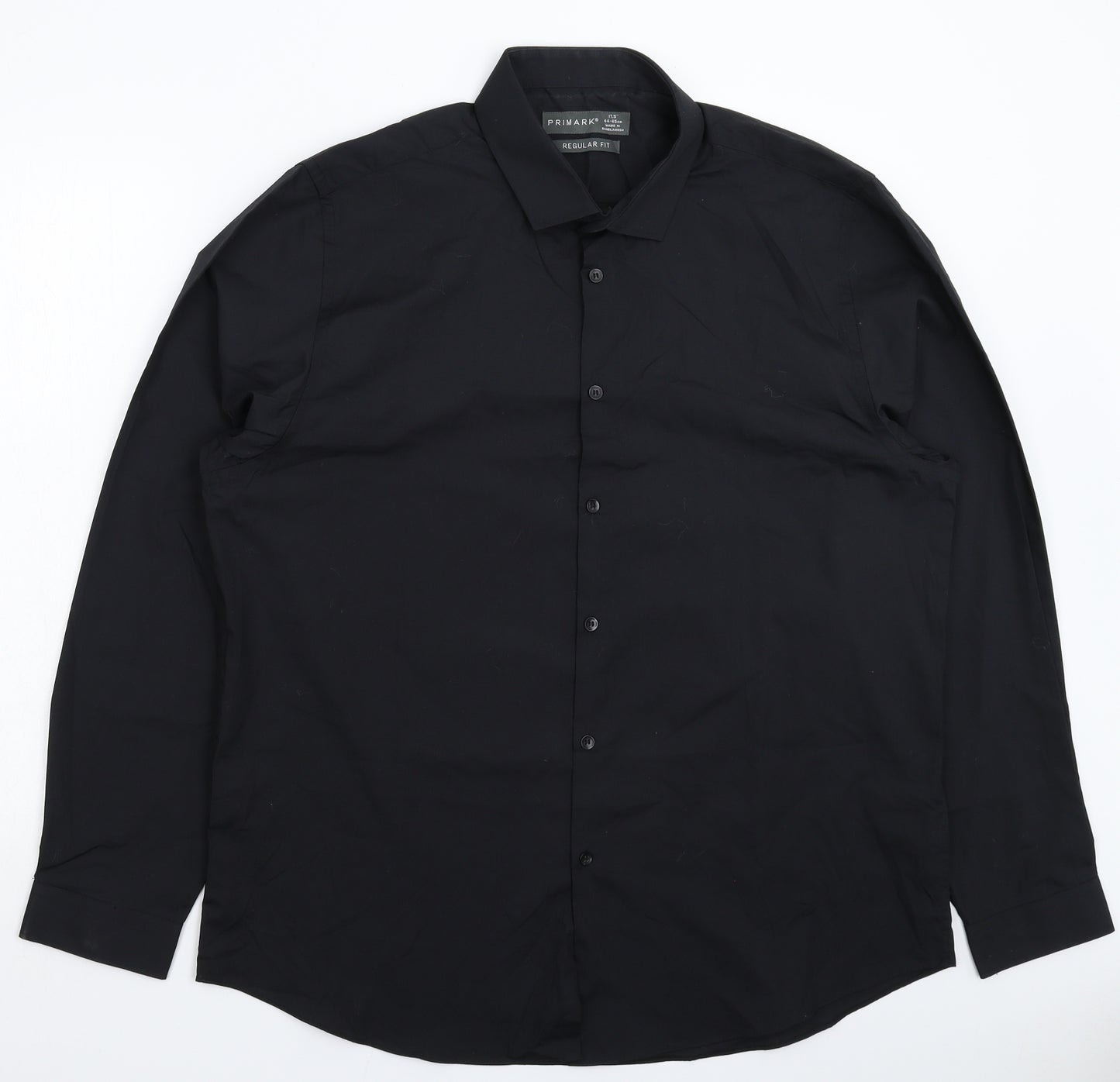 Primark Mens Black    Dress Shirt Size 17.5