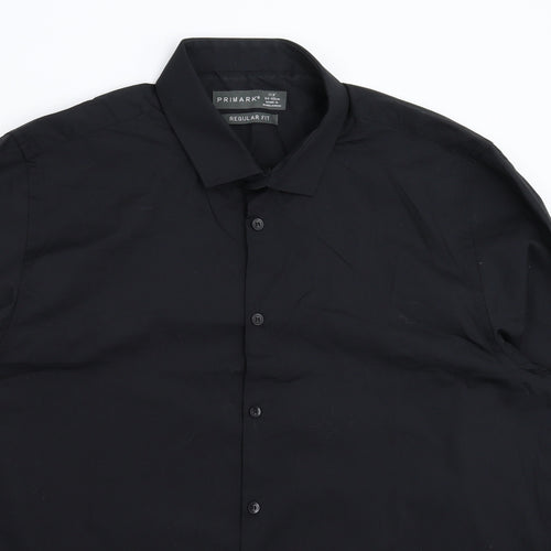 Primark Mens Black    Dress Shirt Size 17.5